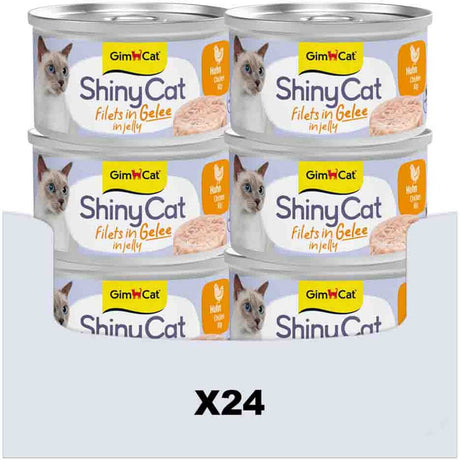 Gimcat 24 x 70 g - filety Shinycat w galaretce z kurczaka