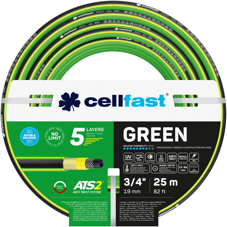 Cellfast - - wąż ogrodowy - zielony ats2™ - 3 4 - 25 m (cf15-120)