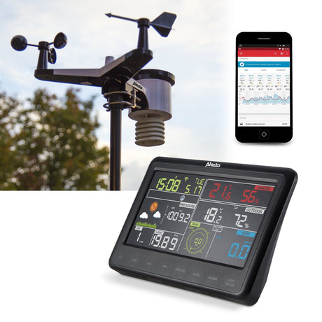Alecto ws-5500 - profesjonalna stacja pogodowa WiFi - podziemne połączenie pogodowe - 8 w 1