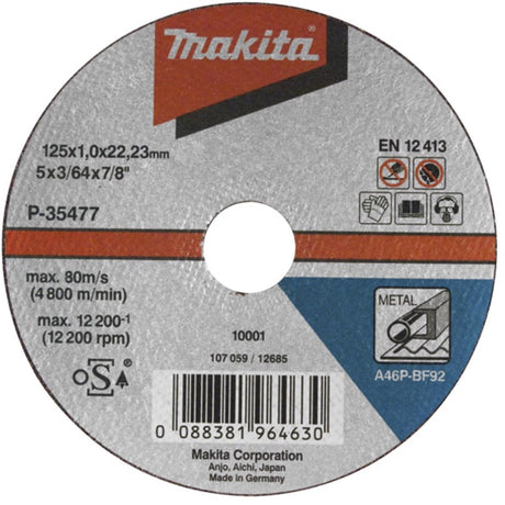 Tarcza do cięcia akcesoriów Makita 115x2,5 mm metal - a-85307 - a-85307