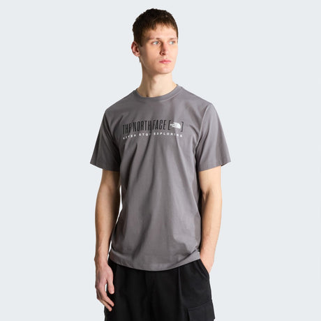 Męska koszula outdoorowa The North Face mbracket logo regular ss tee – wędzona perła