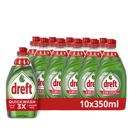 Płyn do mycia naczyń Dreft Quickwash - oryginał - opakowanie wartościowe 10 x 350 ml