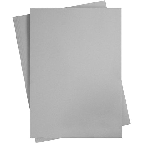 Firma Creativ szary karton 180 gramów - szary karton a2 - karton hobby - wytrzymały szary papier - szary papier a2 180 gramów - papier rzemieślniczy karton rzemieślniczy - 42 x 60 cm - a2 - 10 arkuszy