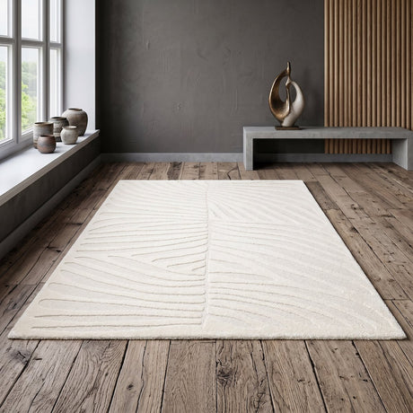 Sunday rugs – hudson – vloerkleed - 200x290cm – white – hoogpool – woonkamer slaapkamer – zacht 3d-effect – vloerverwarmingsgeschikt – makkelijk te reinigen
