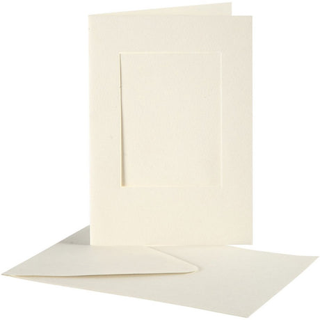 Karty firmowe Creativ koperty passepartout prostokąt 10,5x15 cm białawy 10 sztuk
