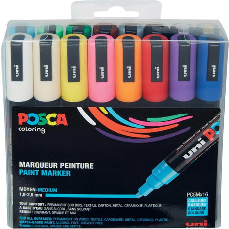Markery ołówkowe Uni Mitsubishi Uni Posca - kolory podstawowe - pc5m 1,8-2,5 mm