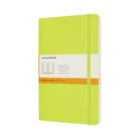 Moleskine classic notebook - large - softcover - lined - lemon green