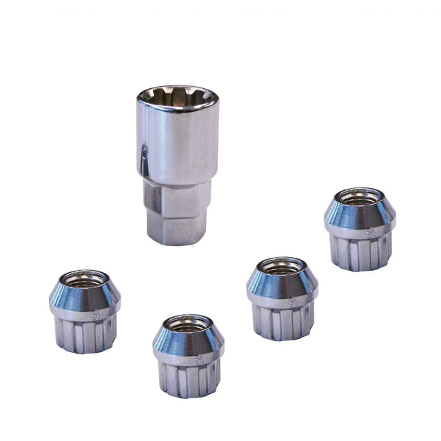 anti-diefstal wielmoeren M12 x 1,5 L conisch 4 stuks