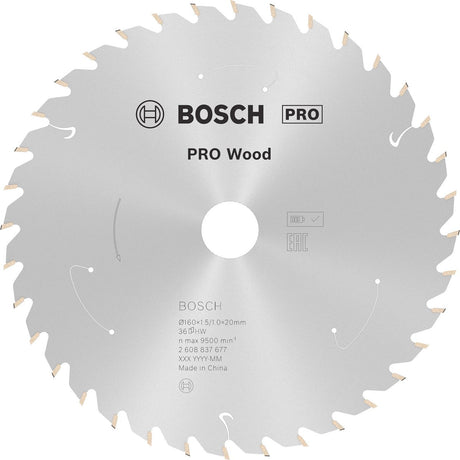 Brzeszczot akumulatorowy Bosch pro wood do pił tarczowych 160 x 1,5 x 20 mm - ...