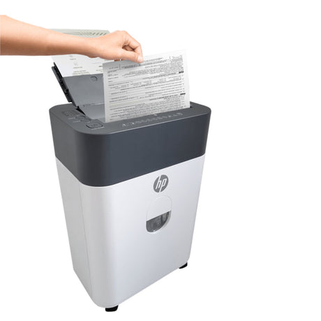 HP oneshred autofeed 100cc - niszczarka papieru - 9 ostrzy p-4 din 66399 - automatyczny podajnik - niszczarka - 17 litrów - kółka - do użytku biurowego w domu - biały