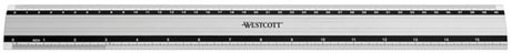 Linijka Westcott - 40 cm 16 cali - aluminium - z antypoślizgiem - ac-e10192