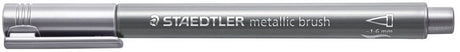 Staedtler - metalowy pędzelek - z końcówką pędzelkową - srebrny - pudełko 10 sztuk