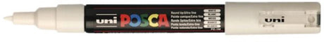 Niemarkowe zakreślacze sans marque posca pc-1m biały czarny (6 sztuk)