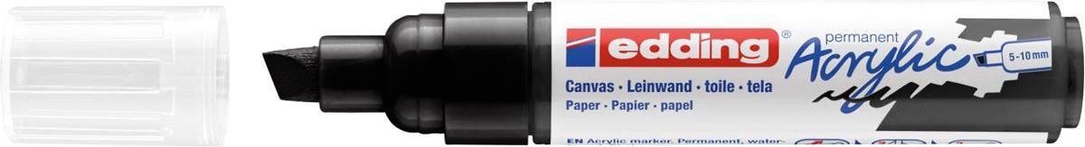 Edding marker akrylowy e-5000 szeroki czarny | 5 sztuk