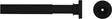 Karnisz prysznicowy Sealskin Seallux - 125-220 cm - czarny