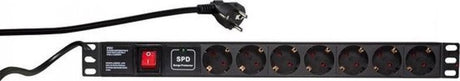 Logilink pdu7c01 Gniazdo 19 cali do szafy krosowniczej 1 Gniazdo z uziemieniem, profil aluminiowy, z wyłącznikiem, zamocowane na stałe