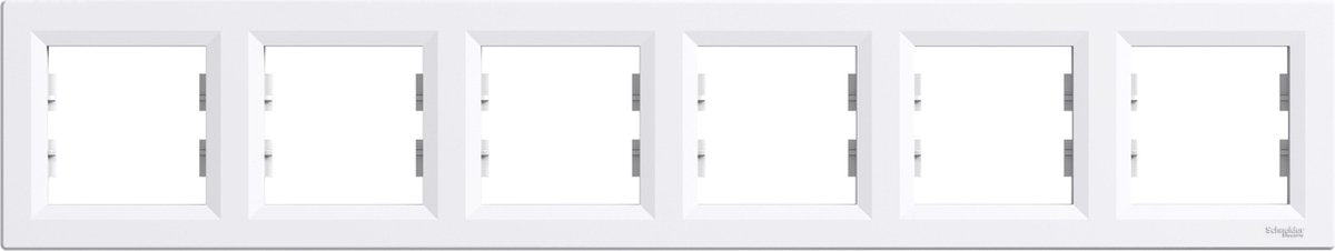 Schneider electric asfora afdekraam-6v - wit