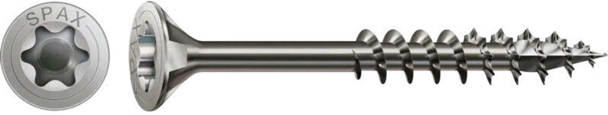 Spax spaanplaatschroef rvs torx 4.5 x 45 - 200 stuks