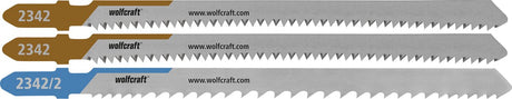 Wolfcraft - brzeszczoty do wyrzynarek kuchennych - 3 sztuki - do drewna, metalu i plastiku - brzeszczoty do wyrzynarek - 2342000