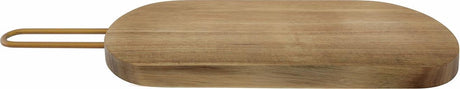 Deska do krojenia Point-Virgule - deska do serwowania wykonana z drewna akacjowego z miedzianym uchwytem - 40x12x2cm