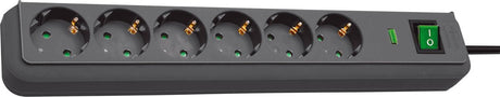 Listwa zasilająca brennerstuhl eco-line bn3318 6 gniazd czarna