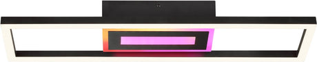 Brilliant Besson - lampa sufitowa - led 20w - cct - 3000k-6500k - możliwość ściemniania - icrgb - pilot - czarny