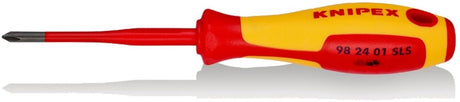 Śrubokręt Knipex (wąski) w przybliżeniu Phillips® | izolowana rękojeść wielokomponentowa | Zatwierdzone przez VDE - 98 24 01 sls