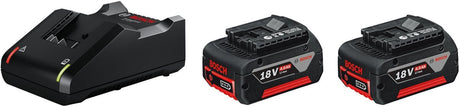 Zestaw startowy Bosch niebieski 18v z 2 akumulatorami 18v 4.0ah + ładowarka gal 18v-40 - 1600a019s0