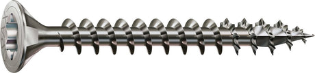 Wkręt Spax ze stali nierdzewnej, 3,5 x 25 mm, 180 sztuk, gwint pełny, łeb stożkowy, t-star plus t15, 4cut, stal nierdzewna a2 - 8000000287107
