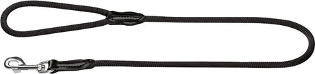 Smycz do biegania Hunter freestyle nylonowa okrągła czarna - smycz dla psa - 110x1 cm