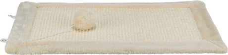 Mata do drapania Trixie - dywan sizalowy brązowy 55x35cm - 2 sztuki, pluszowy element środkowy