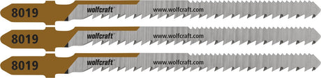Wolfcraft - brzeszczoty do wyrzynarek do drewna liściastego 50mm - lustrzane cięcie - brzeszczot hcs z chwytem T - drewno - 8019000