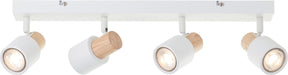 Brilliant pini - reflektor sufitowy belka - gu10 max 4x10w - białe drewno