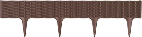 Prosperplast graskant tuin rand kantopsluiting - bruin - totale lengte 3,9 meter - borderrand