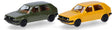 Herpa vw golf ii 4d., zielonożółty (mini zestaw 2 szt.)