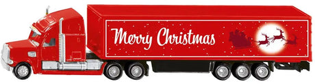 Siku 1788, freightliner kerstvrachtwagen, 1:87, metaal kunststof, rood wit, feestelijke opdruk, rubberen banden