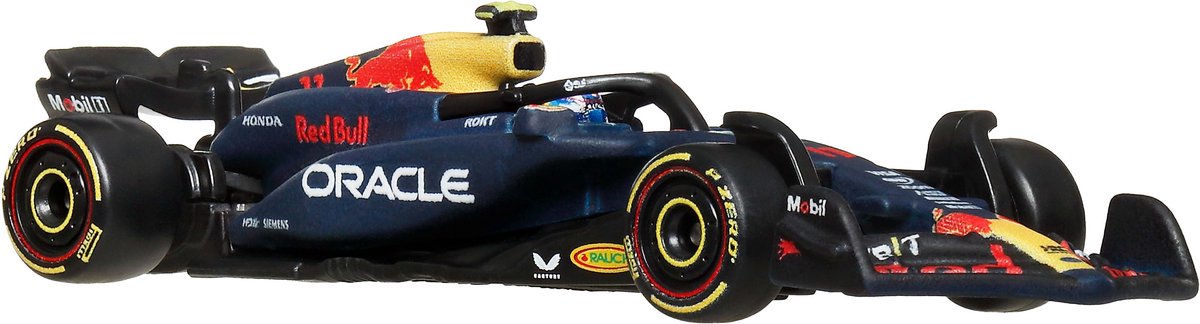 Kolekcjonerski samochód wyścigowy Hot Wheels Premium Metal Formuły 1 – Sergio Perez Red Bull