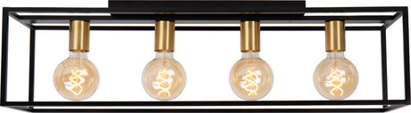 Lucide ruben - lampa sufitowa (lampa sufitowa) - 4xe27 - czarna