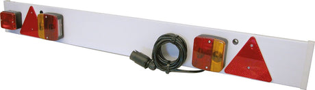 Carpoint verlichtingsbalk - 12 volt - 7 polige stekker - kunststof - reflecterende driehoeken - achterlicht 4 functies - afmeting 120x14cm