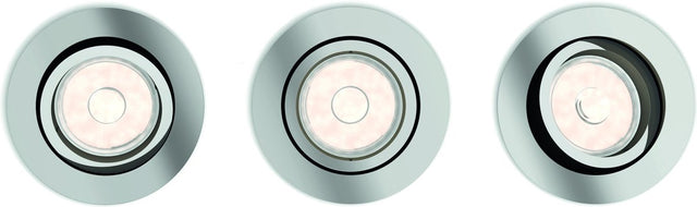 Philips led philips donegal inbouwspot - 3-lichts - chroom - rond