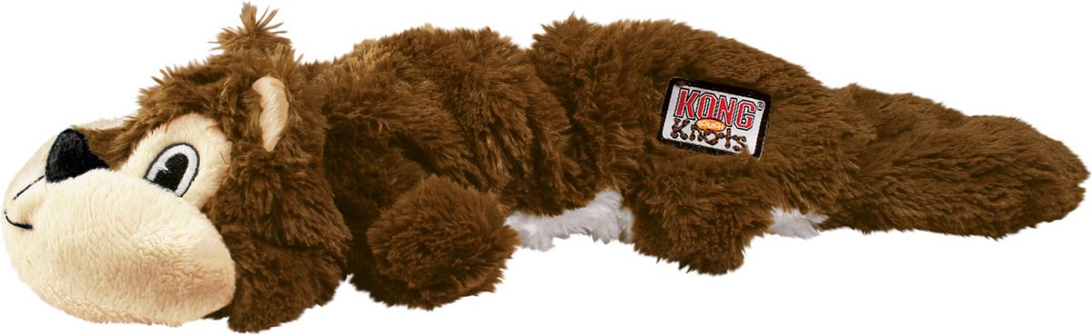 Kong scrunch club squirrel s - zabawka do żucia - 300 mm x 84 mm x 51 mm - multi
