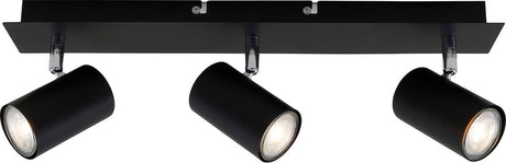 Briloner run - reflektor natynkowy - lampa sufitowa z odchylanymi reflektorkami - reflektor sufitowy z gu10 - czarny