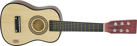 Drewniana gitara Vilac zabawki muzyczne natura z zapasowymi strunami.