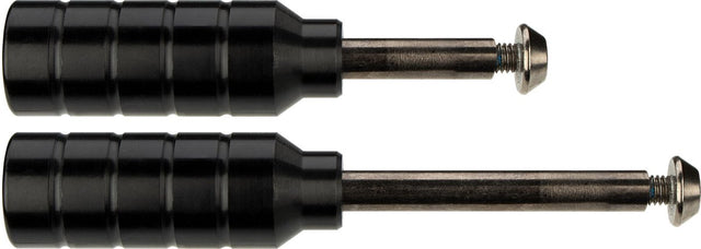 Black dragon - stuntstep peg set - zwart zilver - aluminium staal