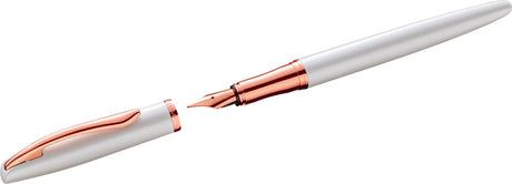 Pelikan k p36 - pióro wieczne - jazzowa szlachetna elegancja - perłowa biel
