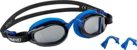 Avento verstelbare zwembril volwassenen - blauw - anti-condens uv-bescherming - verwisselbare neusbrug one size