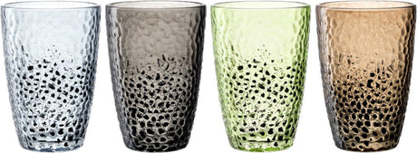 Szklanka do long drinków Leonardo Matera 340 ml, różne - zestaw 4 sztuk