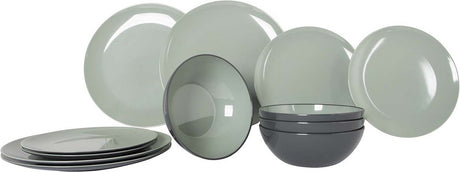 Zastawa stołowa Gimex Living Line - zielona - 12 sztuk