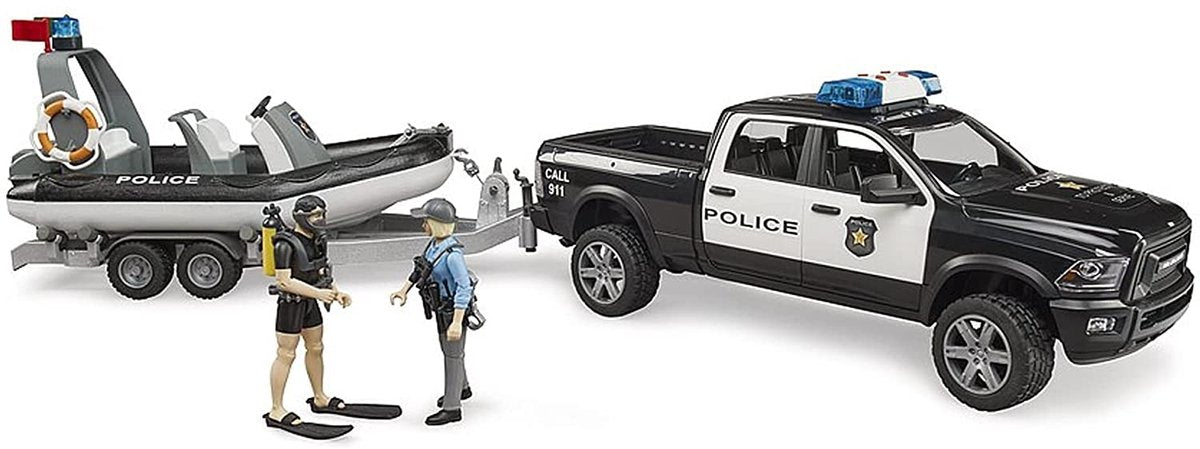 Samochód policyjny Dodge Ram Bruder 2507 ze światłem i dźwiękiem