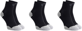Rogelli core dames en heren 3 pack hardloopsokken - zwart grijs